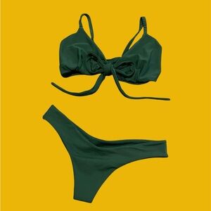 STRANGE emerald green bikini set size XS/S